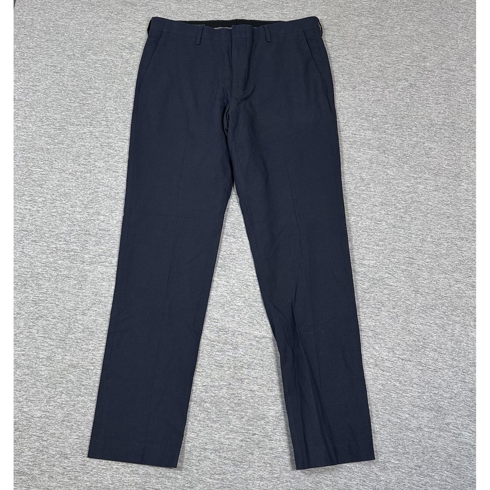 J.Crew Dress Pants Mens 32x32 Blue Slim Ludlow Baird Mcnutt Cotton Linen Blend